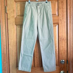 Boy’s size 12 Lands’ End gently used khaki dress pants with adjustable waist